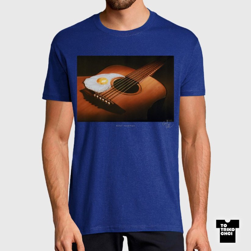 Tričko Guitar modré královské