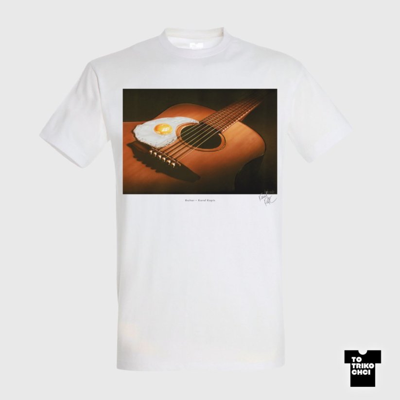 Tričko Guitar bílé