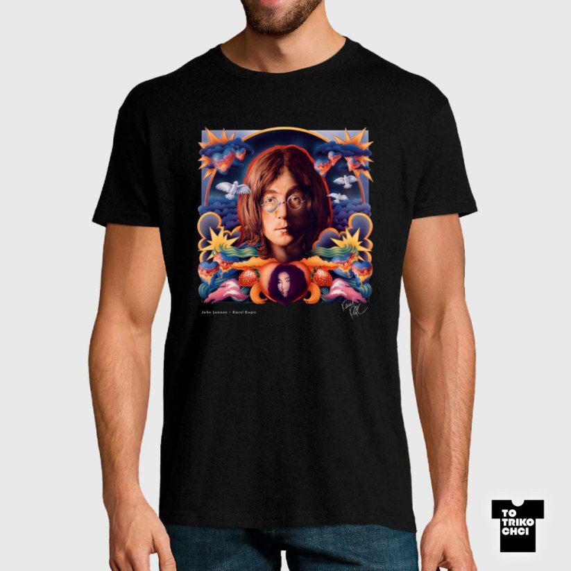 Tričko John Lennon černé