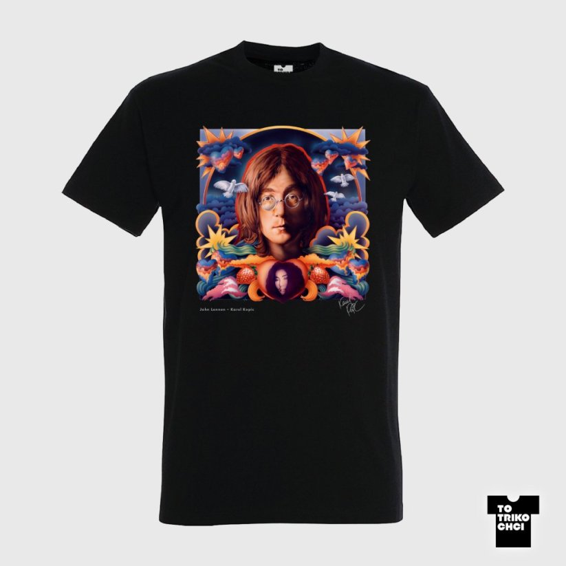 Tričko John Lennon černé