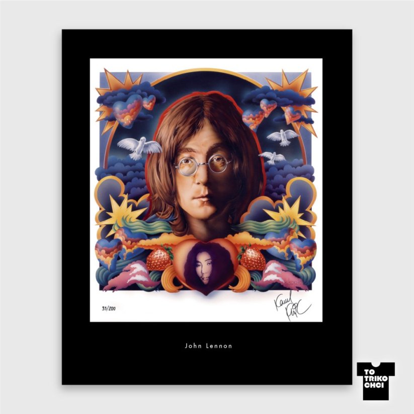 Tisk JOHN LENNON - Velikost tisku: 40 x 50 cm