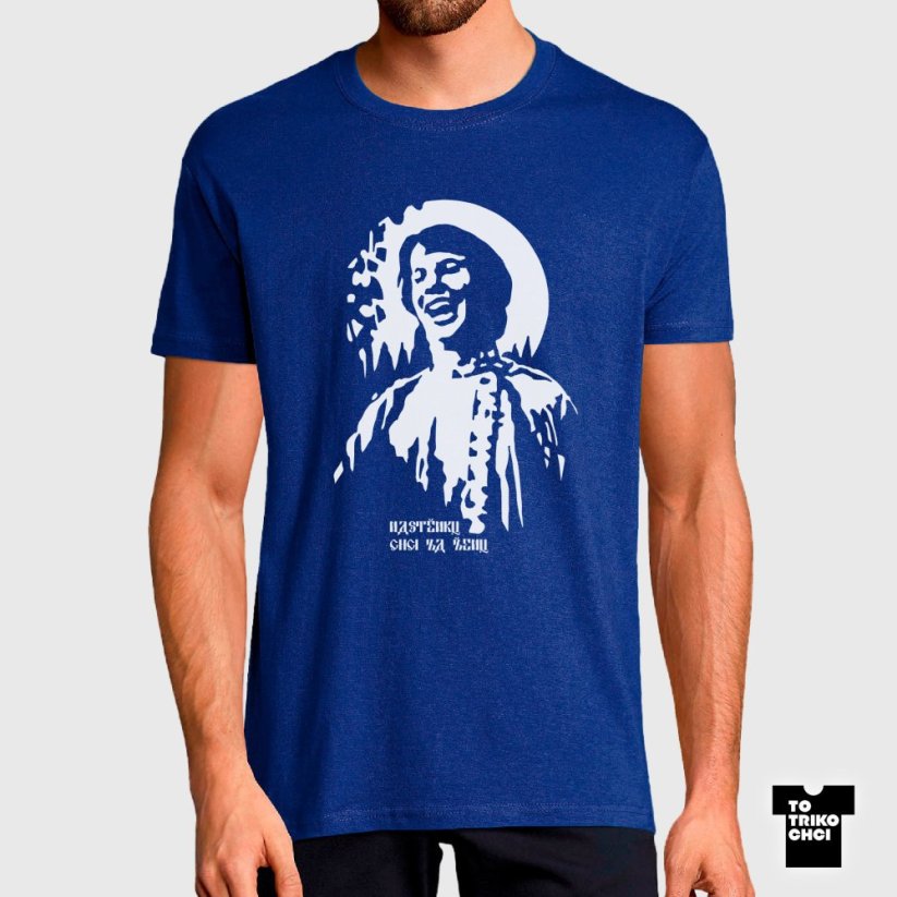 Tričko Nastěnku chci za ženu modré královské