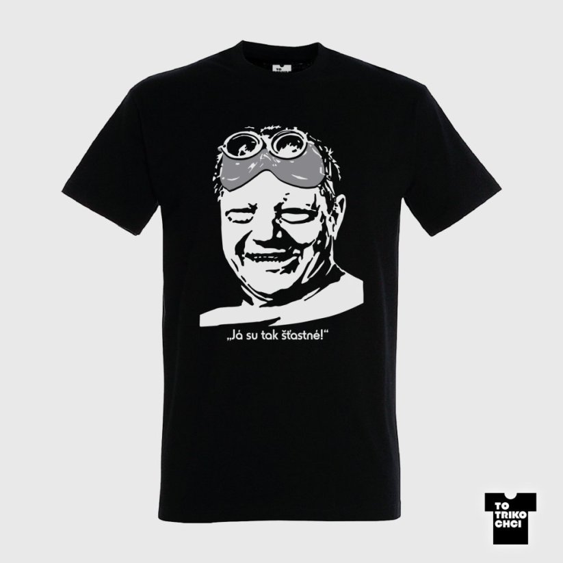 Tričko Já su tak šťastné! černé
