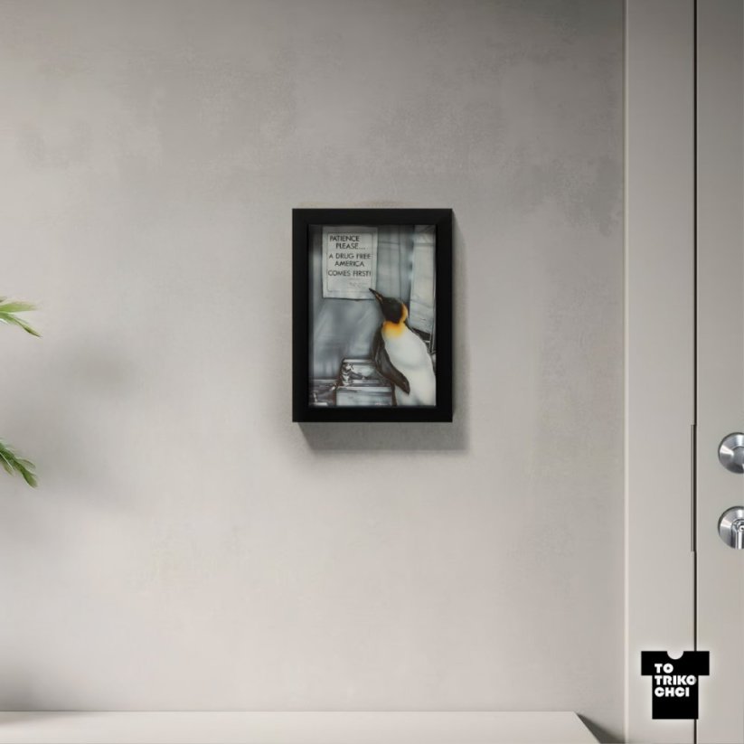 Minitisk PATIENCE PLEASE - Rámeček: Rámeček černý 13 x 18 cm