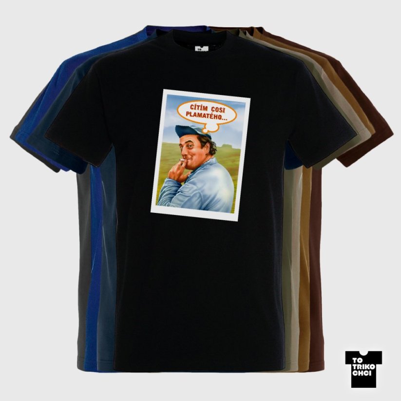 Trička Cítím cosi plamatého...