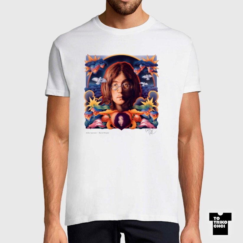 Tričko John Lennon bílé