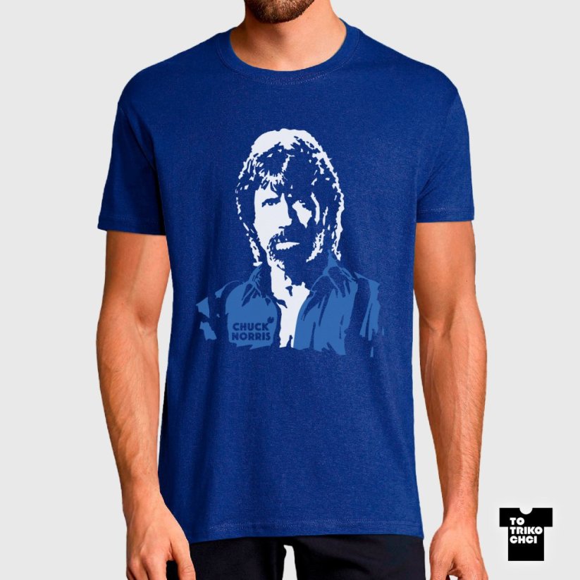 Tričko Chuck Norris modré královské
