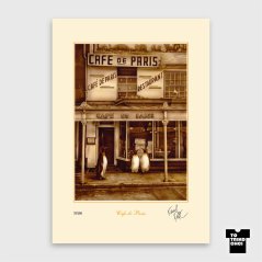 Vintage tisk CAFE DE PARIS