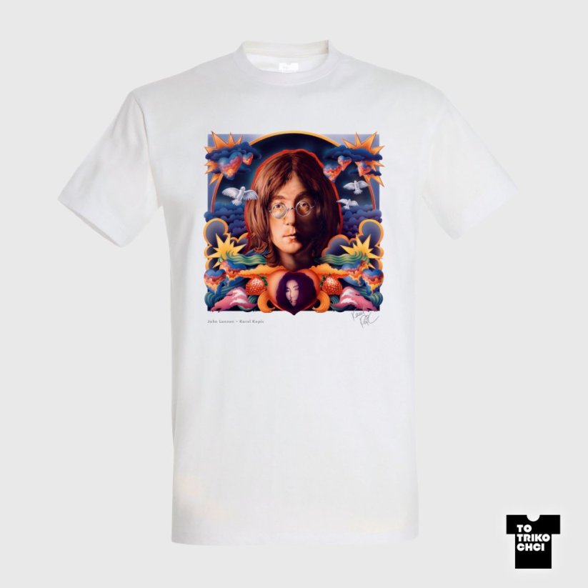 Tričko John Lennon bílé