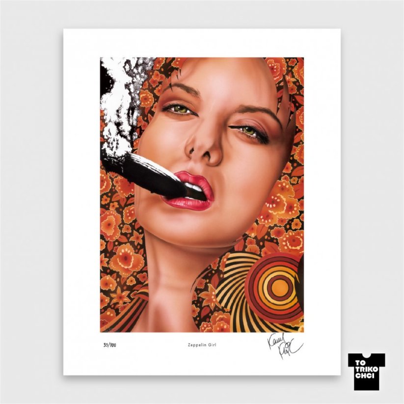 Tisk ZEPPELIN GIRL - Velikost tisku: 50 x 70 cm