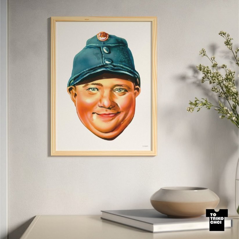 Plakát Enjoy Your Švejk ve dřevěném rámu