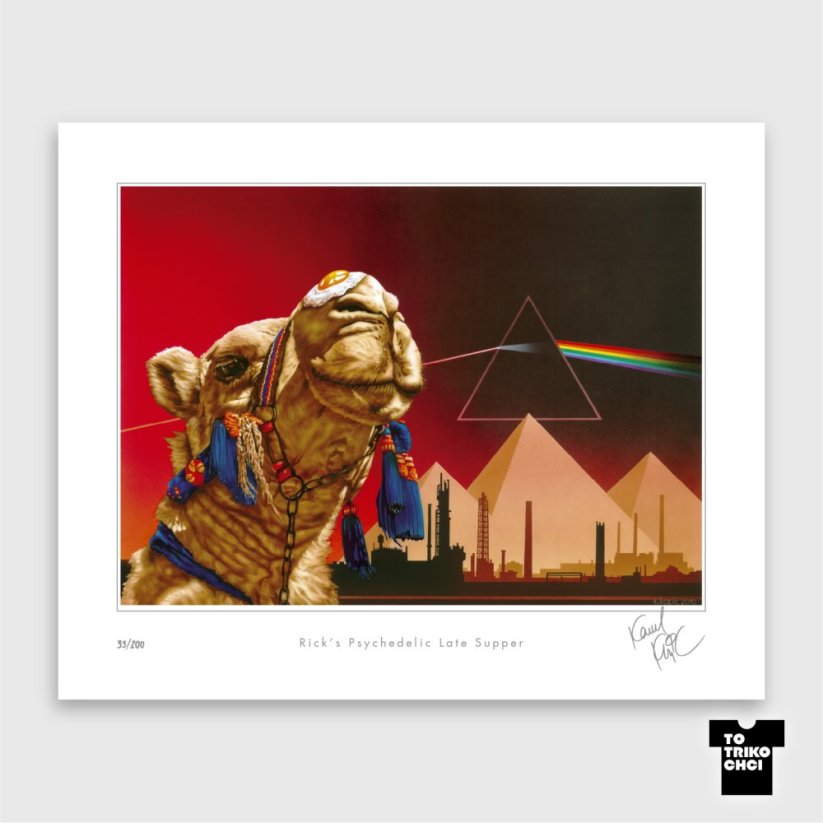 Tisk RICK'S PSYCHEDELIC LATE SUPPER - Velikost tisku: 60 x 49 cm Vintage