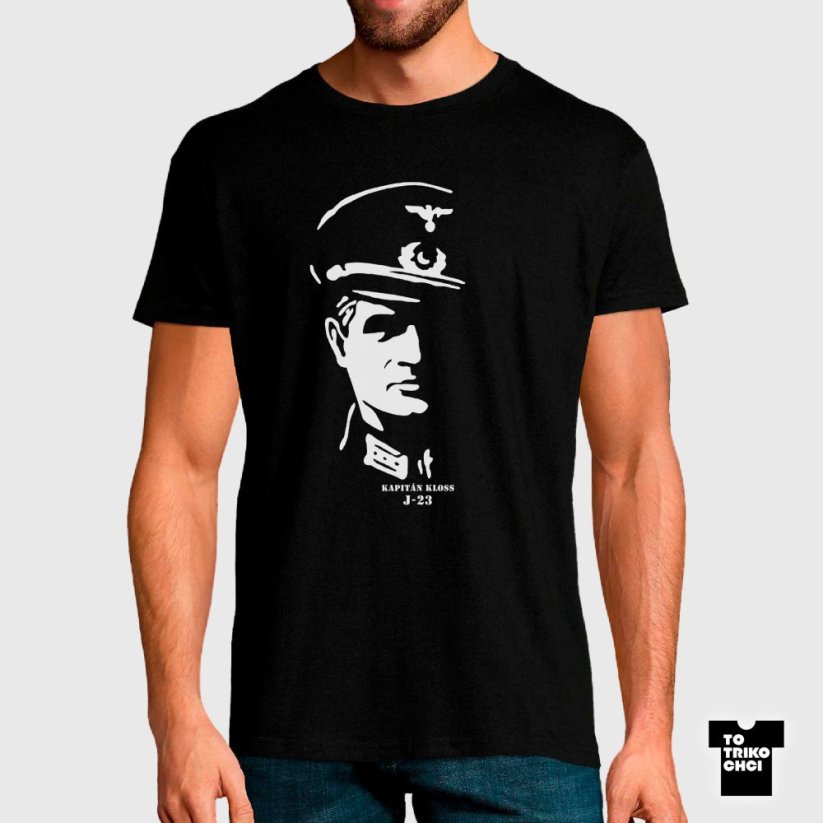 Tričko Kapitán Kloss J-23 černé