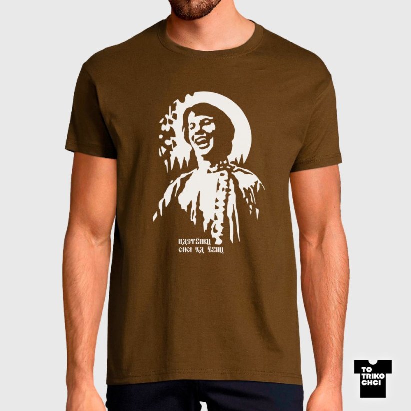 Tričko Nastěnku chci za ženu hnědé zemité