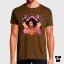Tričko Jimi Hendrix hnědé zemité