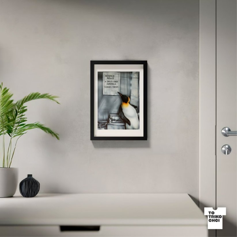 Minitisk PATIENCE PLEASE - Rámeček: Rámeček černý 13 x 18 cm