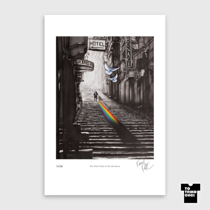 Tisk THE DARK SIDE OF THE RAINBOW - Velikost tisku: 61 x 91 cm