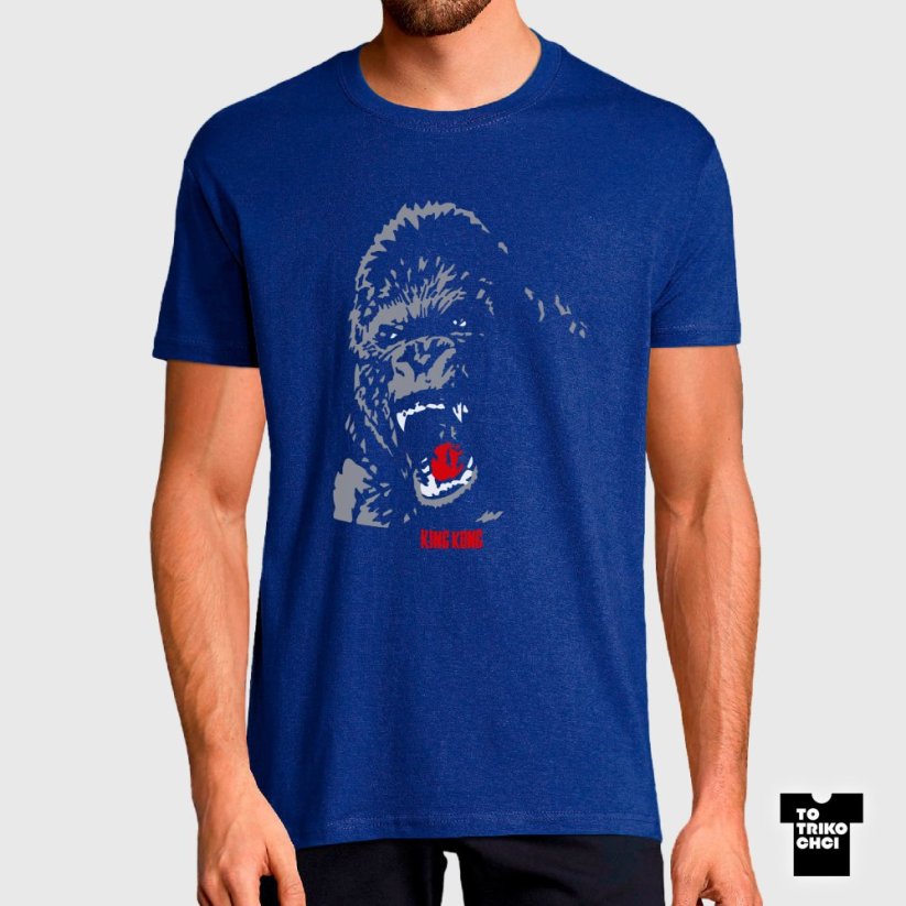 Tričko King Kong modré královské