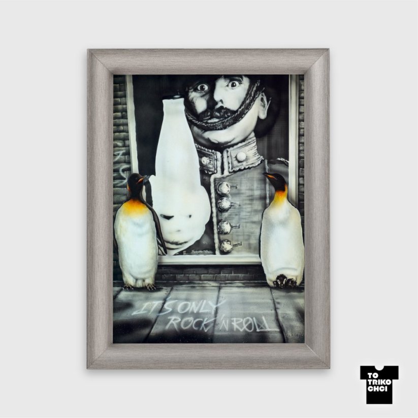 Minitisk IT’S ONLY ROCK’N ROLL - Rámeček: Rámeček stříbrný 13 x 18 cm