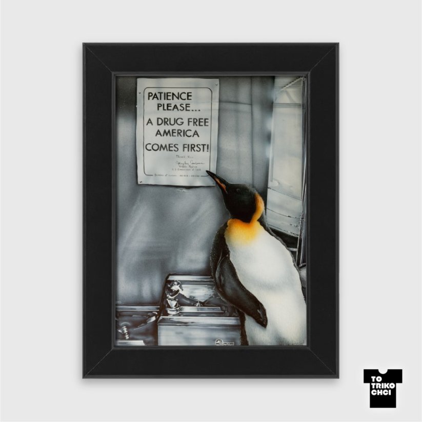 Minitisk PATIENCE PLEASE - Rámeček: Rámeček černý 13 x 18 cm