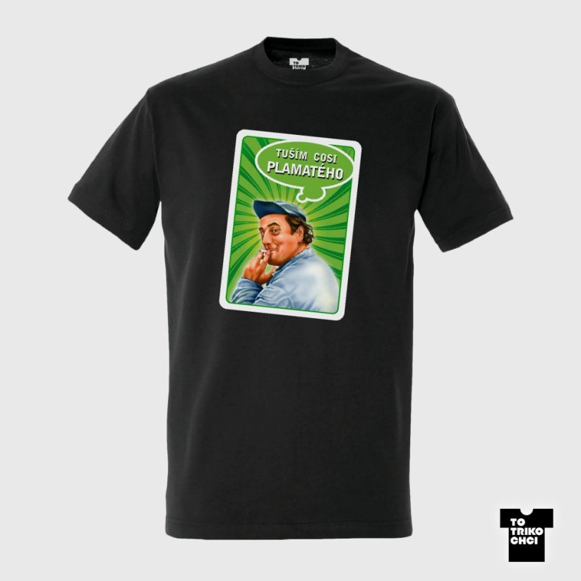 Tričko Tuším cosi plamatého... šedé myší