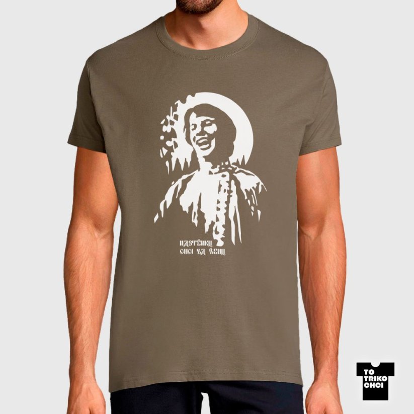 Tričko Nastěnku chci za ženu hnědé zinkové