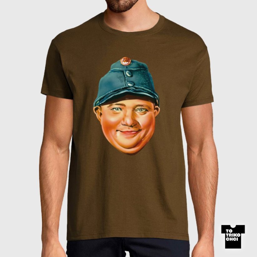 Tričko Enjoy Your Švejk hnědé zemité