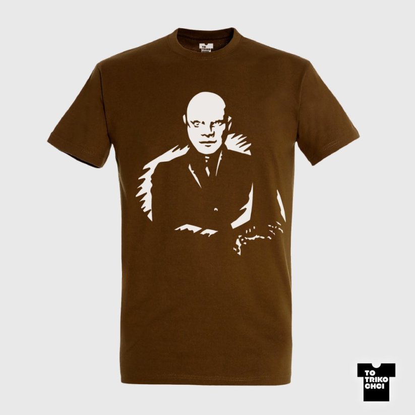 Tričko FANTOMAS - Velikost trička: M, Barva trička: Hnědá zemitá
