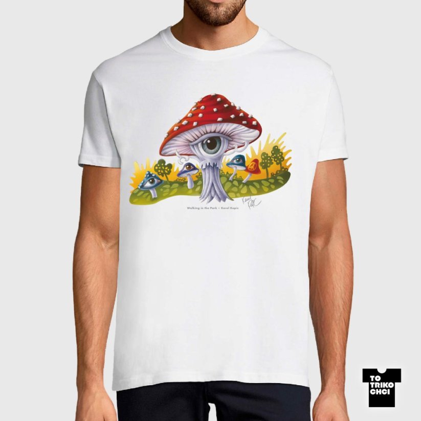 Tričko Walking in the Park bílé