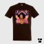 Tričko Jimi Hendrix hnědé čokoládové