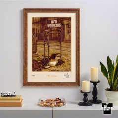 Vintage tisk MEN WORKING