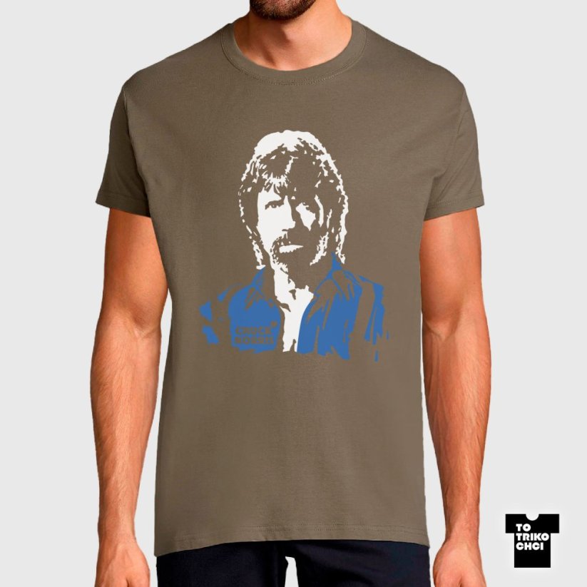 Tričko Chuck Norris hnědé zinkové