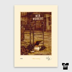 Vintage tisk MEN WORKING