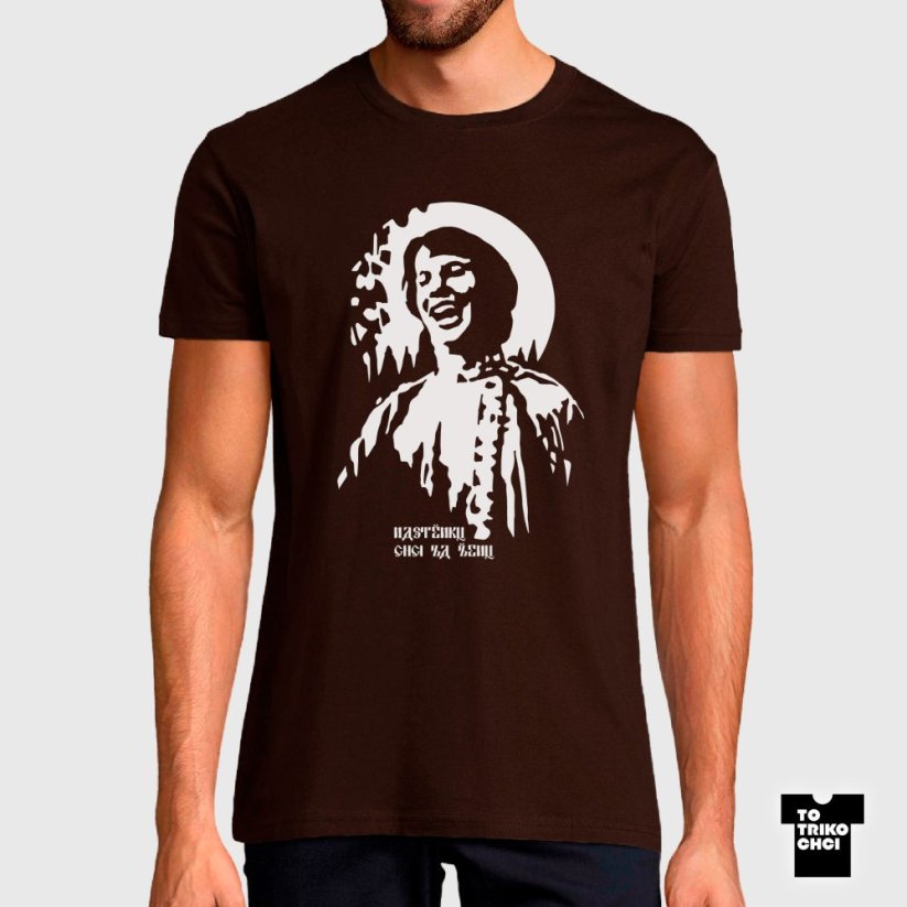 Tričko Nastěnku chci za ženu hnědé čokoládové