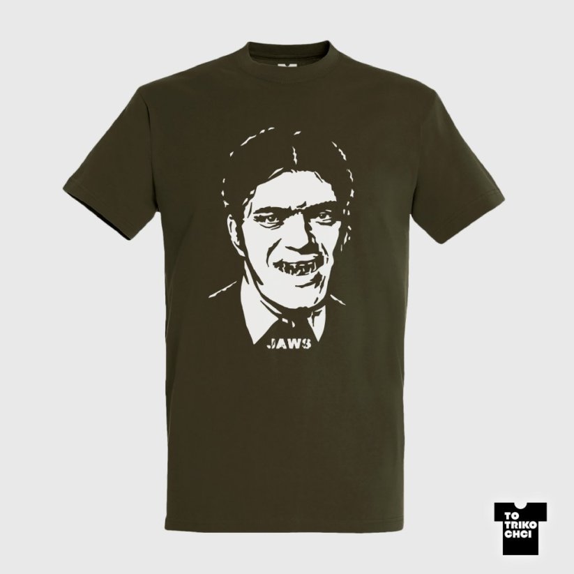 Tričko Jaws zelené vojenské
