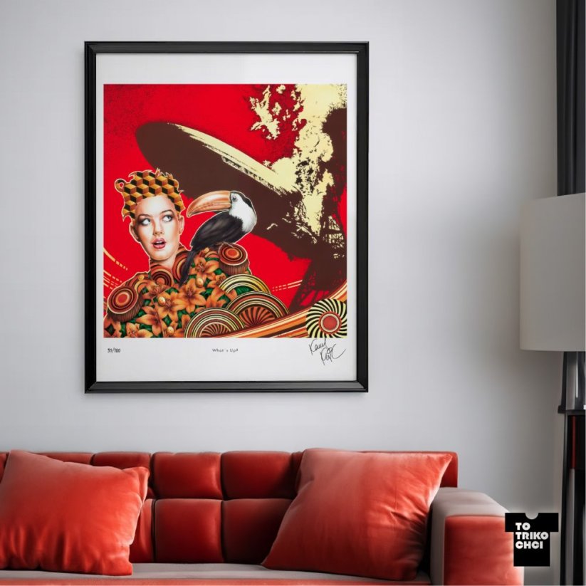 Tisk WHAT´S UP? - Velikost tisku: 40 x 50 cm