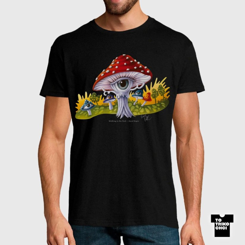 Tričko Walking in the Park černé