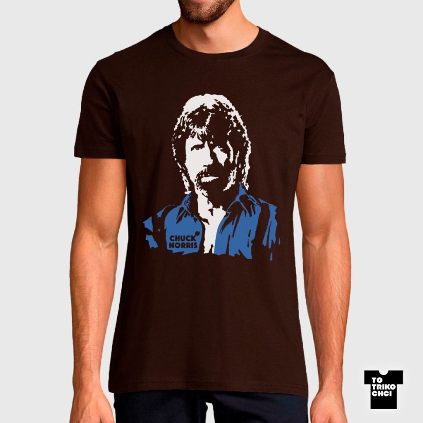 Tričko Chuck Norris hnědé čokoládové