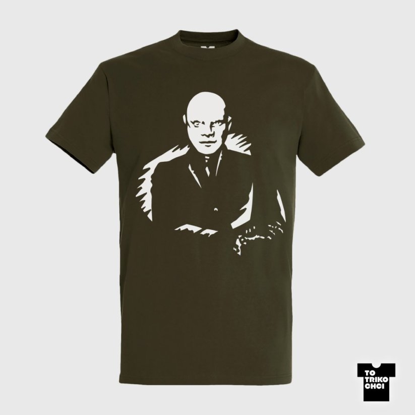 Tričko FANTOMAS - Velikost trička: M, Barva trička: Zelená vojenská