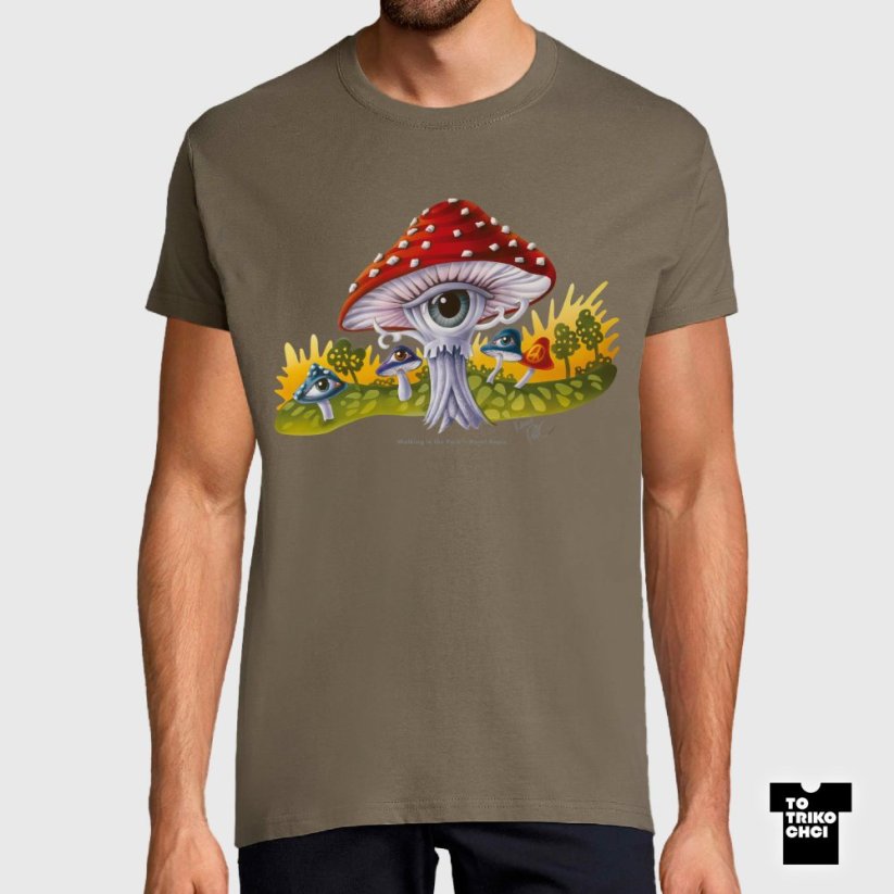 Tričko Walking in the Park hnědé zinkové