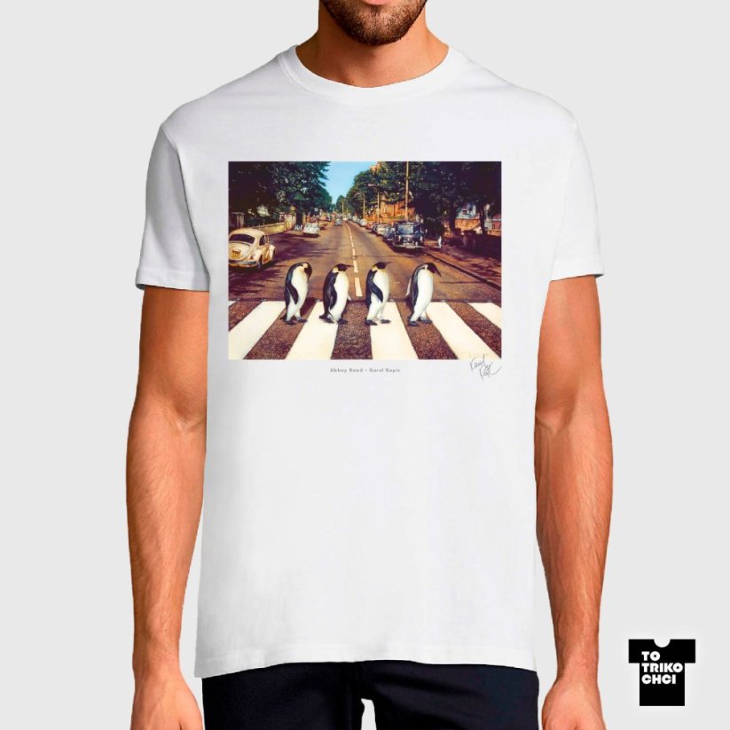 Tričko Abbey Road bílé