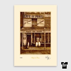 Vintage tisk CAFE DE PARIS