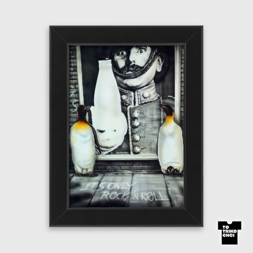 Minitisk IT’S ONLY ROCK’N ROLL - Rámeček: Rámeček černý 13 x 18 cm