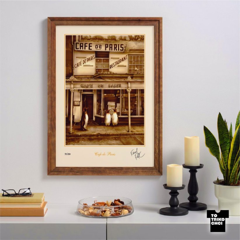 Tisk CAFE DE PARIS - Velikost tisku: 50 x 70 cm