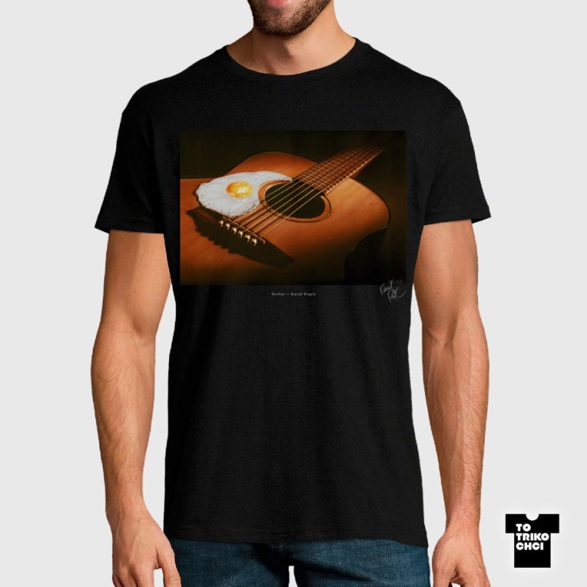 Tričko Guitar černé