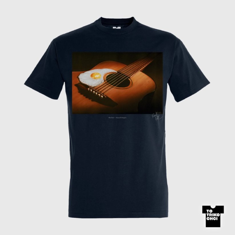Tričko Guitar modré námořnické