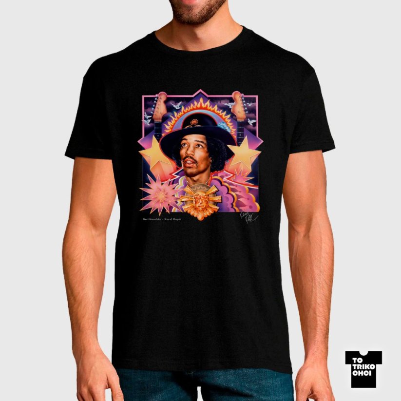 Tričko Jimi Hendrix černé