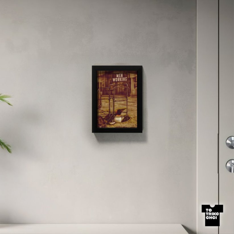 Minitisk MEN WORKING - Rámeček: Rámeček černý 13 x 18 cm