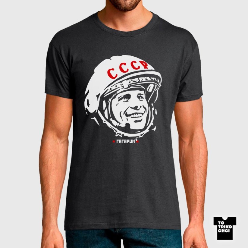 Tričko Gagarin šedé myší