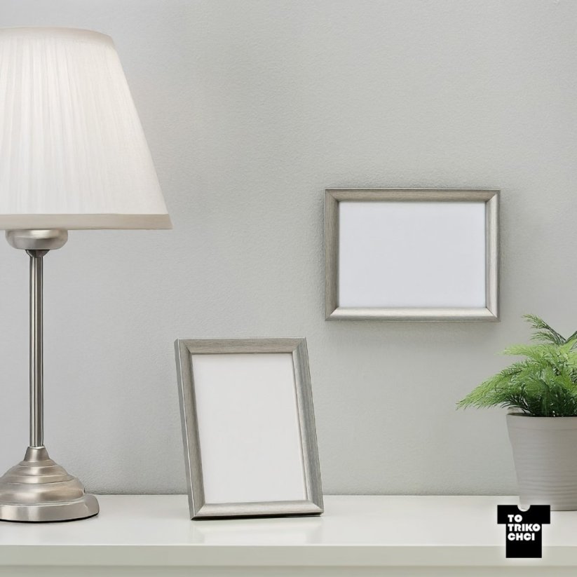 Rámeček na minitisky - Rámeček: Rámeček stříbrný 13 x 18 cm